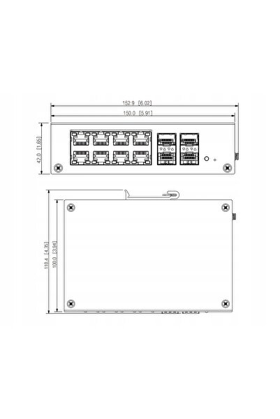 NO BRAND Switch PoE Hs4412-8Et-120 8 Porturi + 4 X SFP Dahua