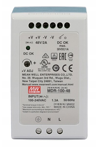 NO BRAND Sursă de alimentare MDR-100-48 48VDC DIN 96W Mean Well