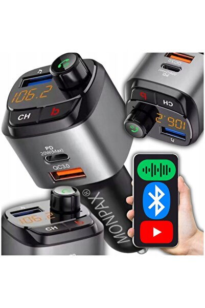 NO BRAND Transmițător FM auto Bluetooth Handsfree Încărcător QC 3.0
