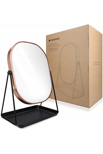 NO BRAND Oglindă cosmetică Navaris, rotativă la 360 de grade °   18 X 22.6 cm...