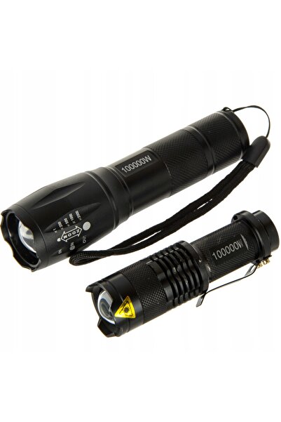 NO BRAND 2X Lanternă tactică de poliție, puternică, cu LED