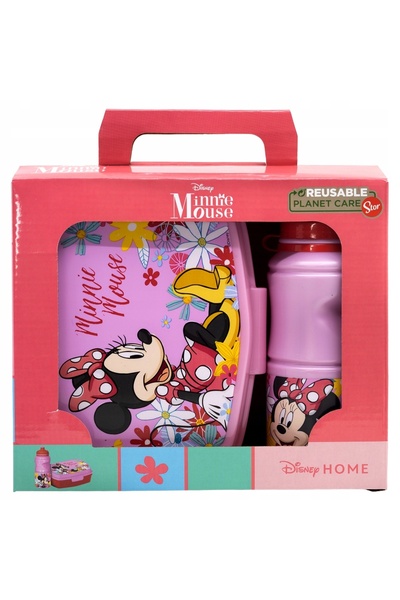 STORE24 Set de mic dejun Minnie Mouse Sticlă + Cutie