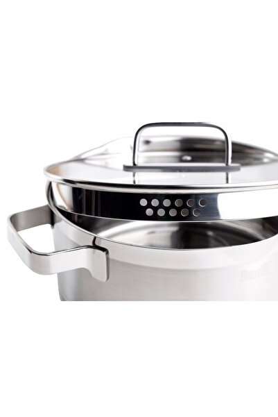 NO BRAND Oală cu capac din oțel inoxidabil Mistral 26CM BR-7351
