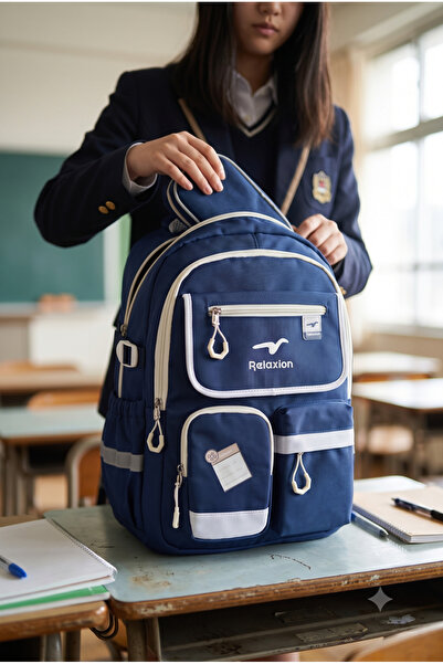 Relaxion Unisex School Backpack Travel Camping Daily Student Backpack School ...