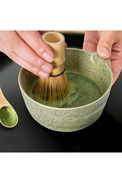 NO BRAND Set de preparare Matcha din bambus: Tel, Lingură, Lingură pentru Mat...