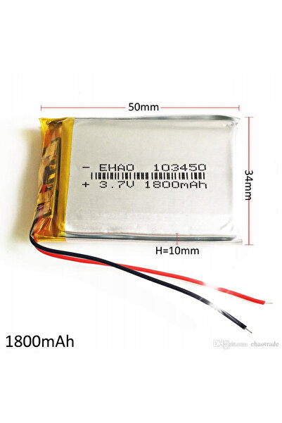 NO BRAND Baterie Lipo reîncărcabilă 103450 3.7V 1800mAh |   Pentru căști Blue...