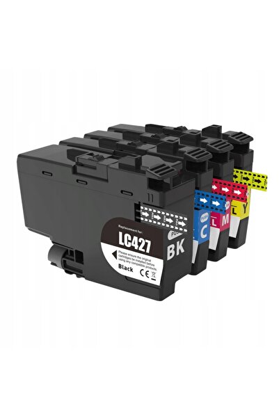 NO BRAND Set de 4 cartușe de cerneală pentru Brother Lc427 Mfc-J6955Dw Mfc-J5...