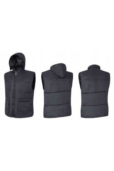 NO BRAND Vestă călduroasă pentru bărbați, fără mâneci, din fleece, F4 2XL Negru