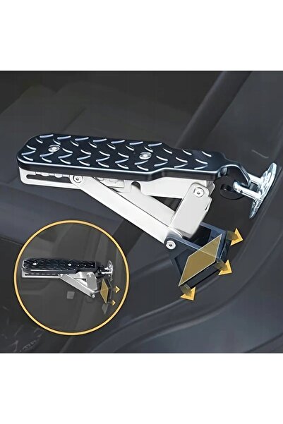 NO BRAND Scăriță auxiliară pliabilă din aluminiu cu pedală și cârlig pentru ușă