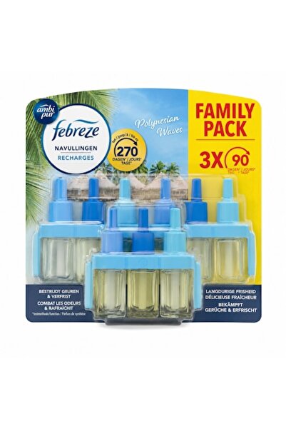 Febreze 3Volution Rezervă Odorizant de Cameră Valuri Polineziene, 3x20ml