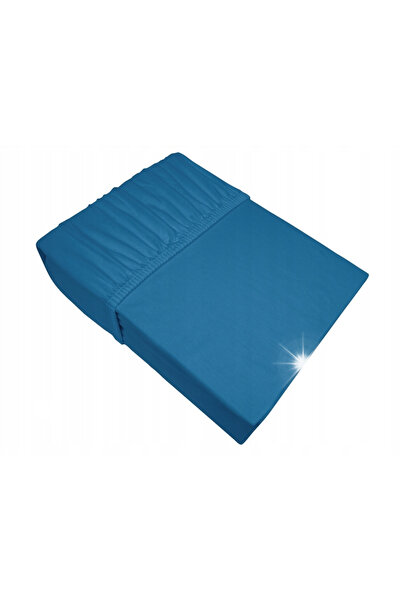 NO BRAND Cearșaf de pat din jerseu cu elastic îngroșat Bielbaw 200x220 albast...