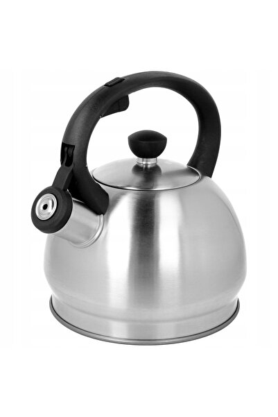 NO BRAND Ceainic tradițional din oțel inoxidabil cu fluier 1.8 L Argintiu Ind...