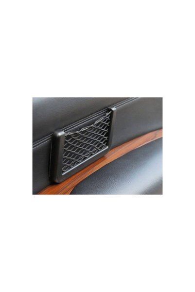 OEM Suport buzunar auto plasa cu rama plastic, 19.5x7.8 cm, Negru