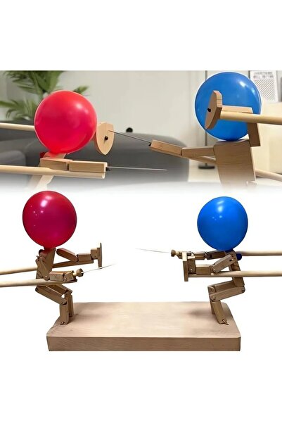 Buy Buy Relax Ahşap Balon Patlatma Düello Oyunu 2 Kişilik Refleks Beceri Masa...