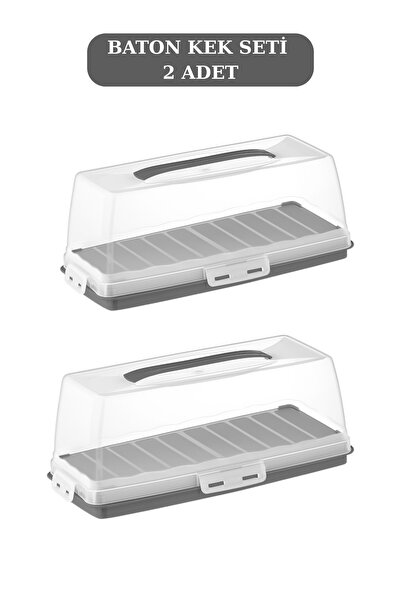 Empressco Lockable Rectangular Baton Cake Pan 37cm, Set of 2, Safe Storage