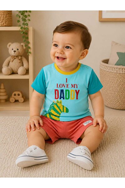 krm kerem bebe Baby Boy 100% Cotton Safari Zebra Printed Shorts with Pockets,...