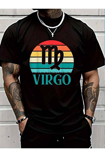 799 100% Cotton Virgo Sunset Zodiac T-Shirt Men's Women's Vintage Summer Vaca...