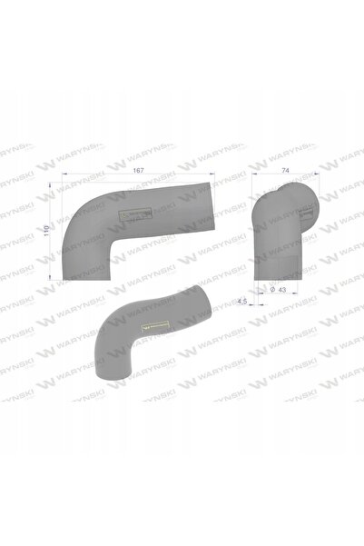 NO BRAND Furtun radiator Massey Ferguson 1080 1085 167x110x43mm 747946m91 war...