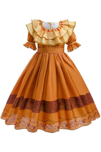 NO BRAND Costum mexican Rochie stil mexican Dansatoare Carnaval Rio 128 134