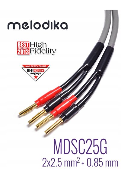 NO BRAND Melodika Mdsc2575G Cablu de difuzor Gunmetal OFC 4N 2x2,5mm² 7,5m Pe...