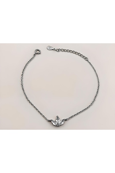 NO BRAND Brățară de argint 925 cu amăndulă pe lanț, pentru femei, elegantă, c...