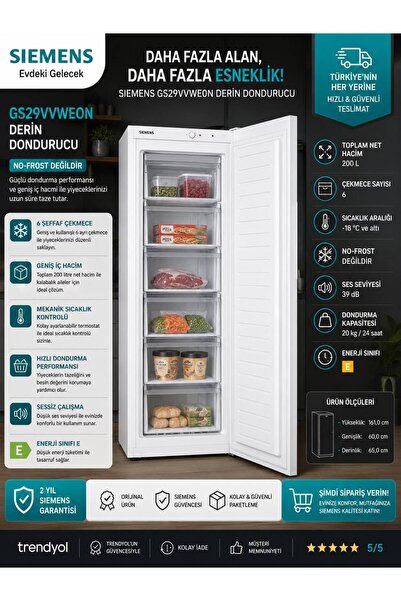 Siemens GS29VVWE0N DONDURUCU