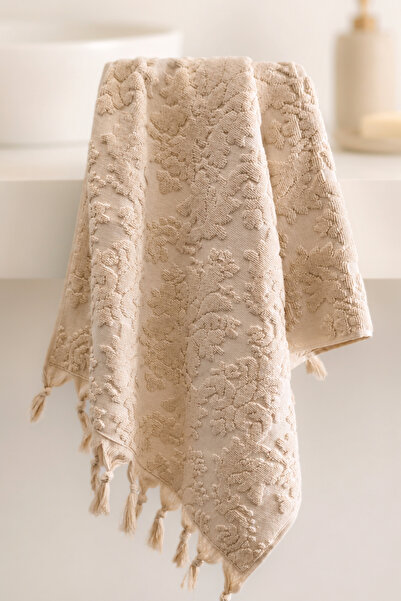 Sevim Authentic Fringed Hand Towel 50X85 cm - 100% Cotton - Soft and Water Ab...