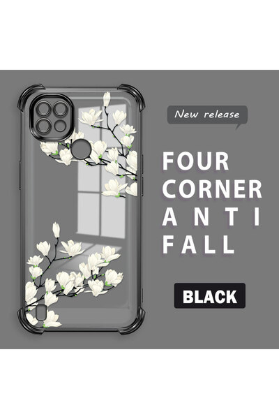 ucuc Realme C21 Compatible Transparent Back Panel Four-Corner Reinforced Impa...
