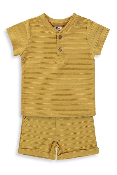 Civil Baby Jacquard 6-18 Month Set - Mustard