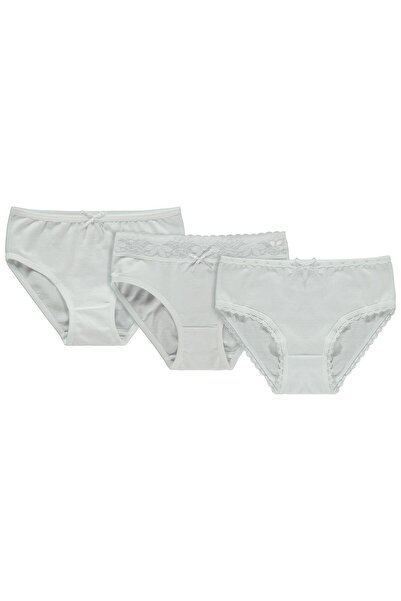 Artı Çorap Classic 3-Piece Girls' Slip Set - White