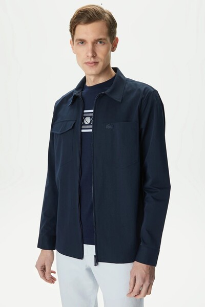Lacoste Men's Relaxed Fit Full Zip Shirt Comfortable Cut Full Zipper Men's Sh...