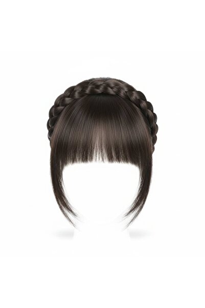 Belora Cordeluță împletită din păr sintetic cu breton pentru un look elegant