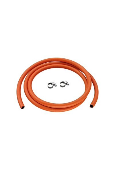 Generic Durable Household Gas Connection Pipe, Orange, Flexible, with 2 Clamps