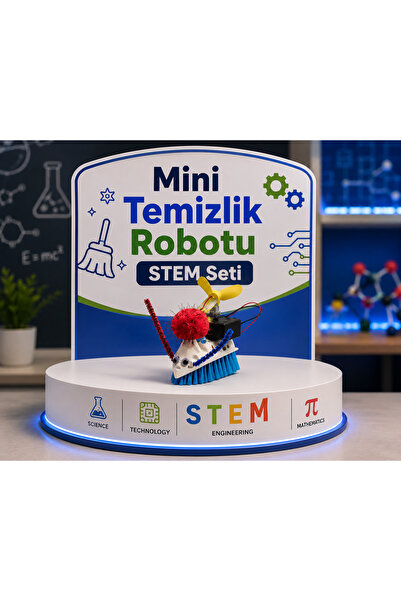 Genel Markalar Mini Temizlik Robotu STEM Seti | Titreşimli Kendin Yap (DIY) R...