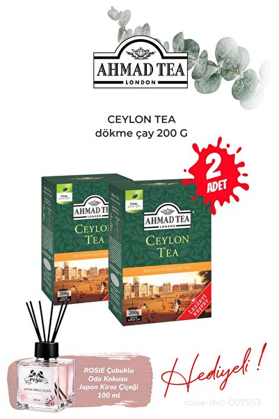 Ahmad Tea 2 Packs of Ceylon Tea Bulk Tea 200 g and Room Fragrance
