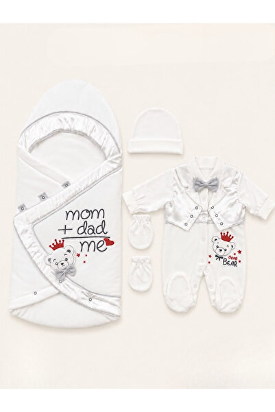 Kardeşler Bebe Baby Swaddle Romper Set