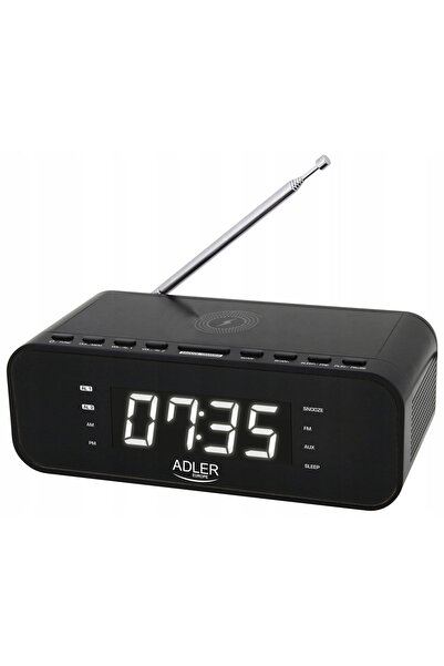 adler Radio FM Bluetooth cu ceas cu alarmă și încărcător wireless