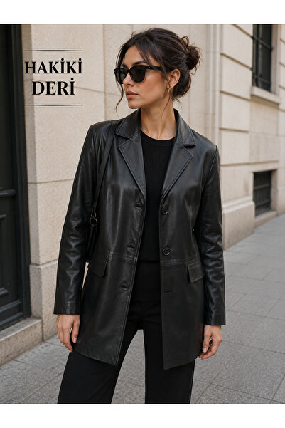 Doze Black Women's Luxury Vintage Genuine Leather Jacket