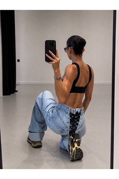 DENİKK Trend Special Design Wide-Leg Denim Jeans with Adjustable Waist – Excl...