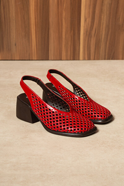 DUXAL SHOES صندل نسائي من الجلد الطبيعي بكعب سميك من فالون