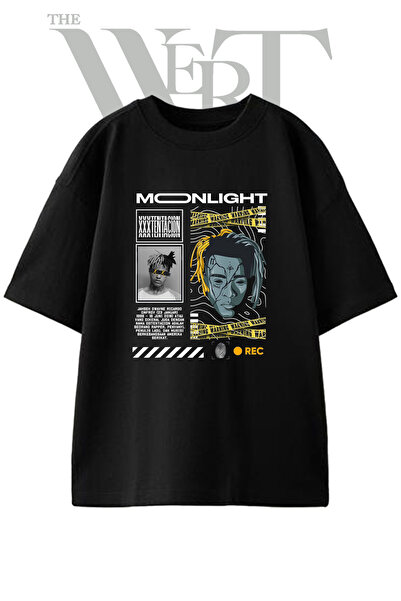 THEWERT Xxxtentacion Rapper Design Printed Unisex Black Oversize T-Shirt