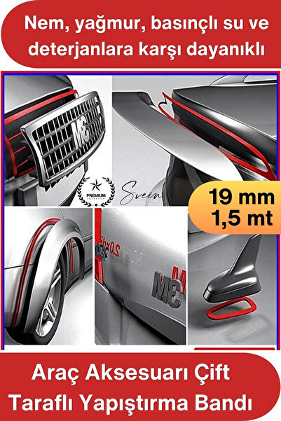 Svein #AksesuarBandı Araç Aksesuarı Çift Taraflı Yapıştırma Bandı 19mm x 1.5 ...