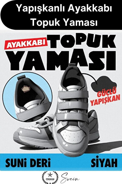 Svein #YamaBandı Ayakkabı Topuk Yaması Yapışkanlı Tamir Bandı Siyah 4 Adet Sp...