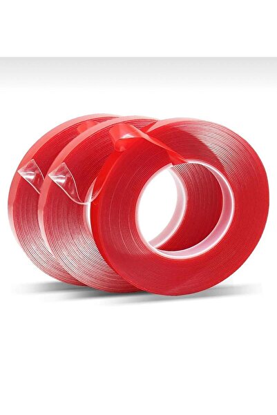 Ürkmez Ticaret Bandă de montare cu două fețe din silicon 18mm X 2m Bandă tran...