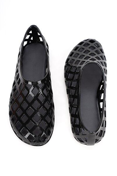 OZYO Ducie London Flat Pointed Toe Black Ballet Flats