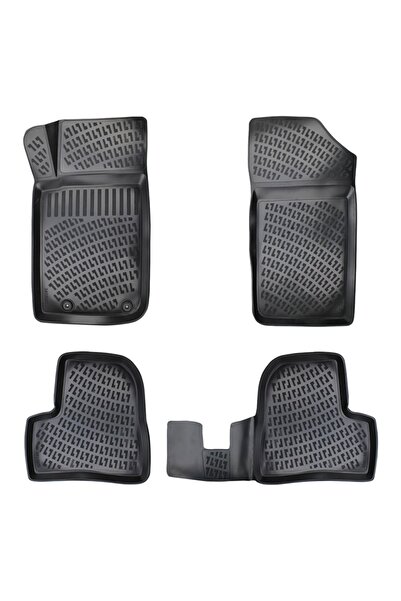 DELUXETUNING Set covorase auto cauciuc Peugeot 206 1998-2012 forma tavita