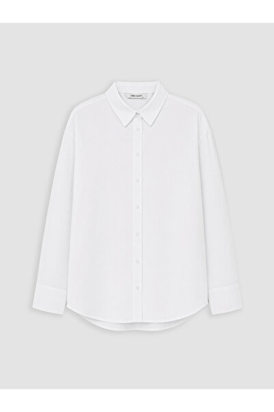LC Waikiki White Cotton Women's Shirt