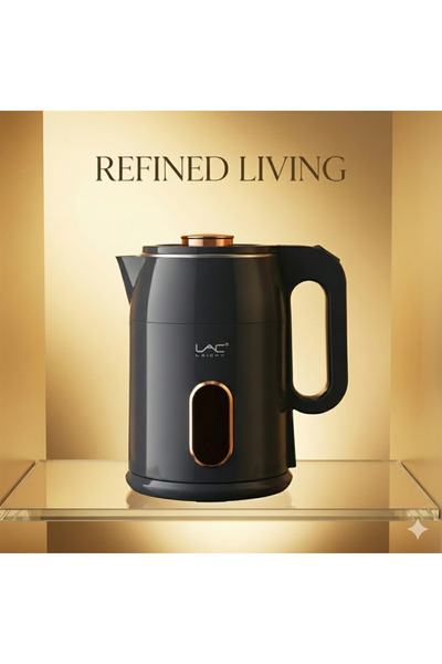 Generic Brand Cream White Rose Gold Electric Kettle, Elegant Visible Water Wi...