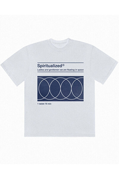 Grafftee Clothing تي شيرت كبير الحجم مطبوع عليه Spiritualized للجنسين