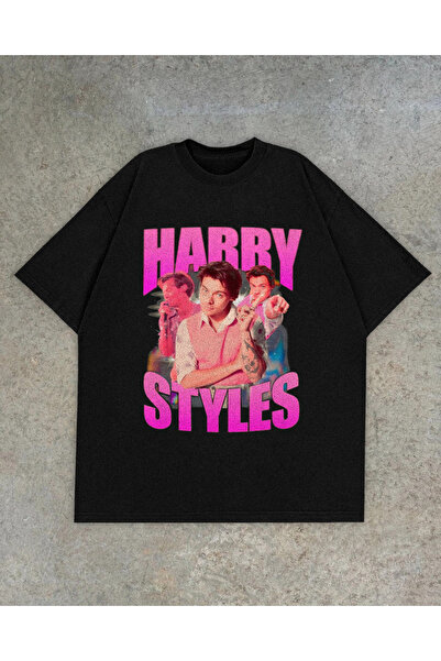 Grafftee Clothing Μπλουζάκι Οβερσάιζ Unisex με Γραφική Στάμπα Harry Styles